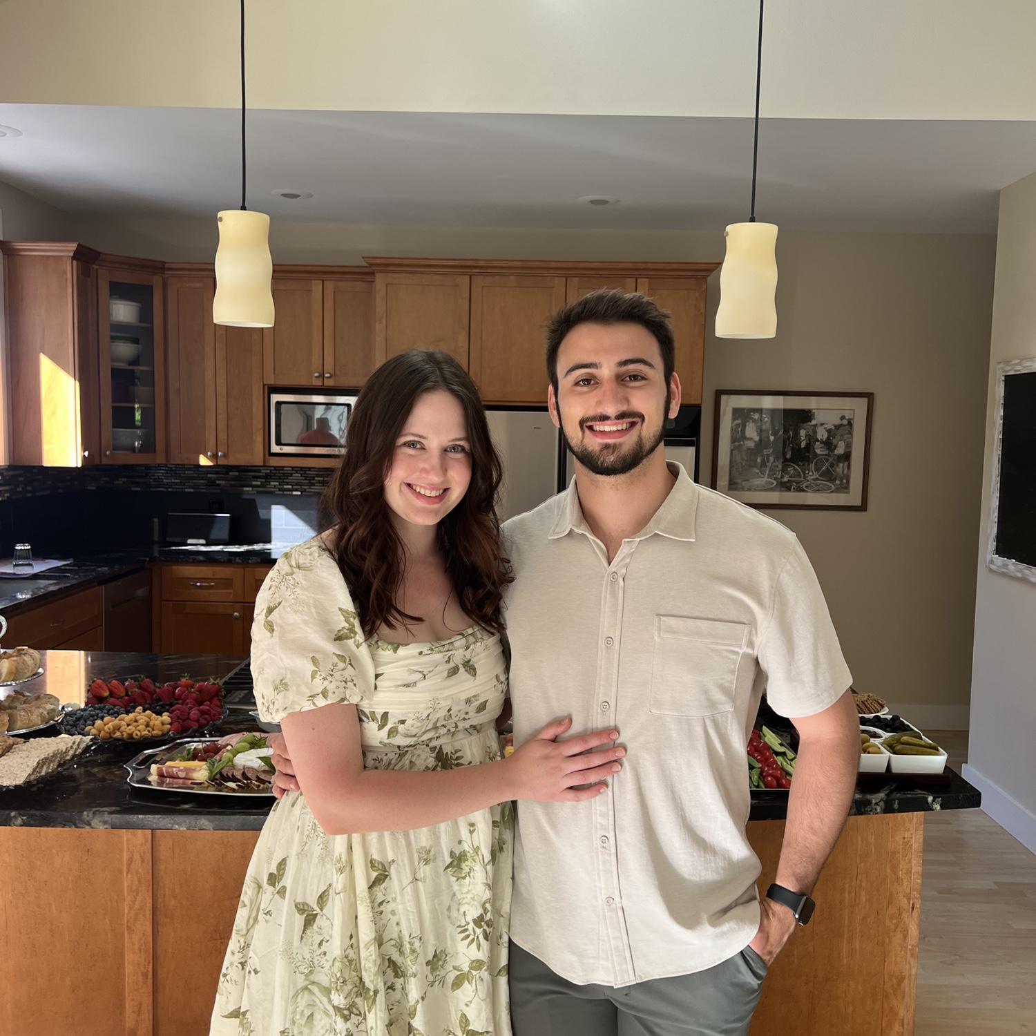 At our engagement party!