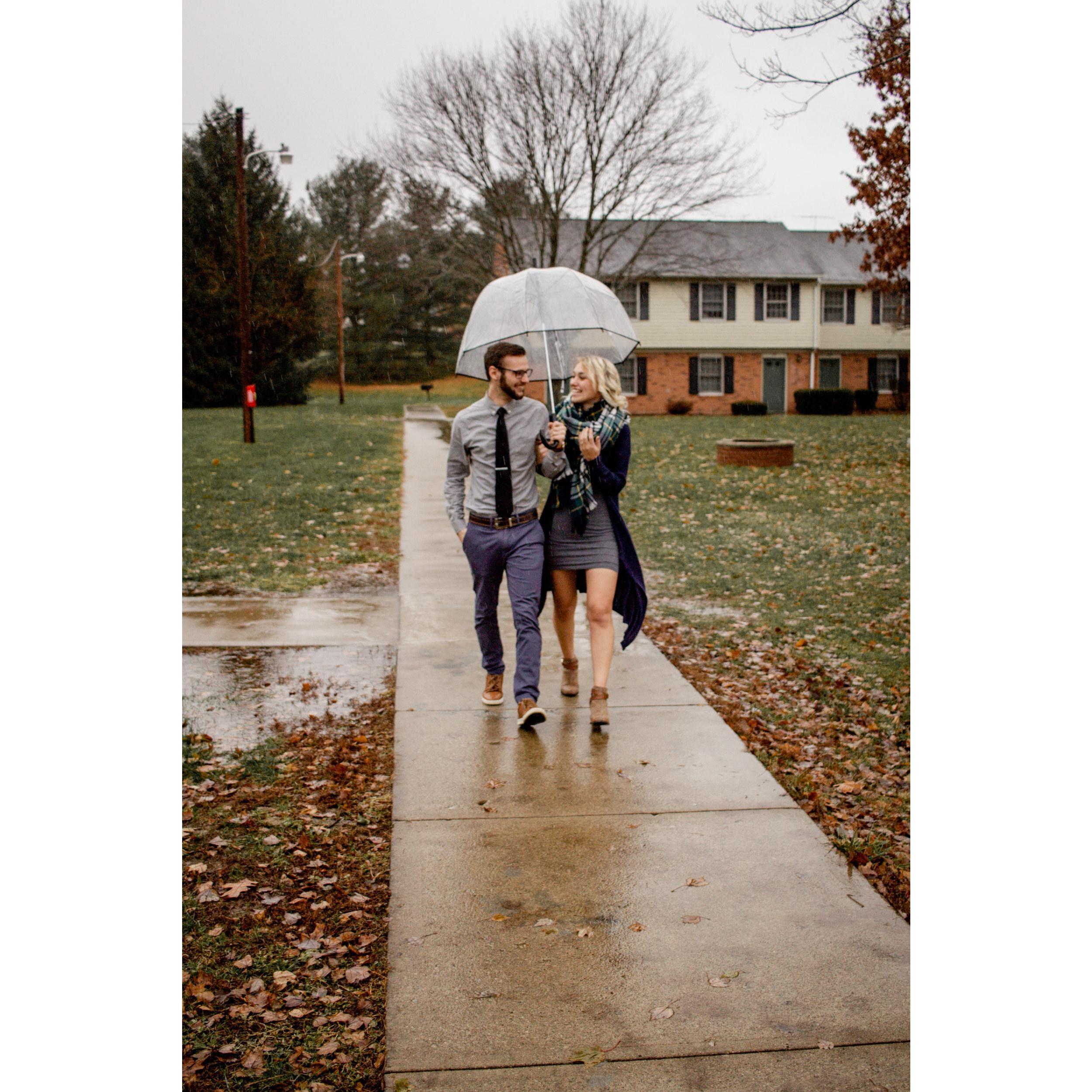 The rainy day couldn't mask the smiles.