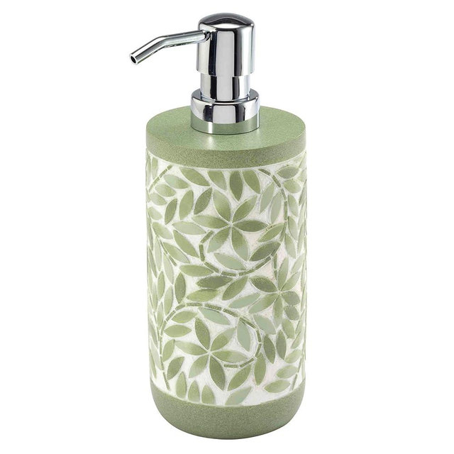 Avanti Linens - Lotion Pump/Soap Dispenser, Resin Countertop Accessories, Guest Bathroom Essentials (Stratford Collection, Green)