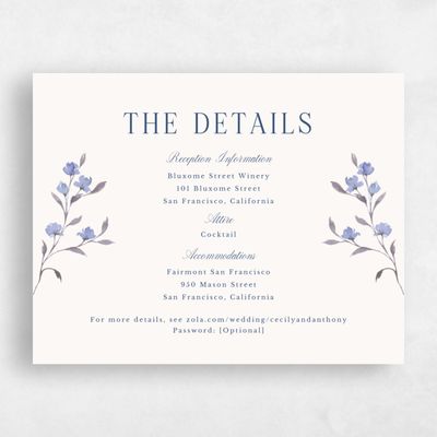 Beige Floral Wedding Enclosure - Bianca