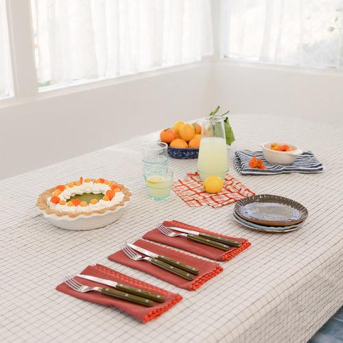 Scallop Trim Napkin Set of 4 - Paprika