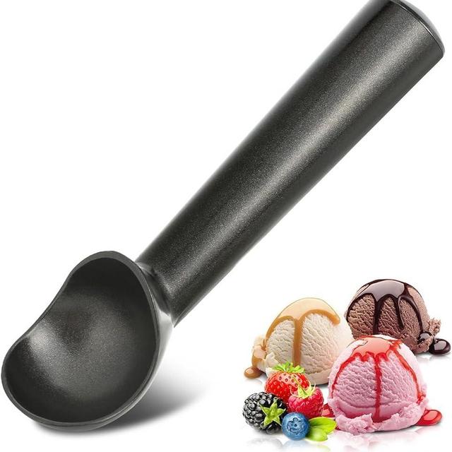 Ice Cream Scoop,7 inches Nonstick Anti-Freeze One Piece Aluminum Scooper Spoon, Heavy Duty Durable Design, Easy Clean, for Gelato, Cookie Dough, Sorbet, Almond