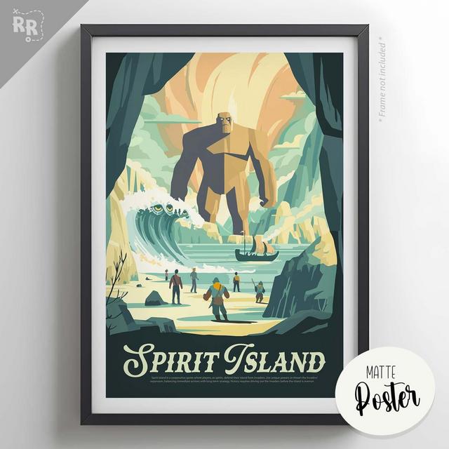 SPIRIT ISLAND - Inspired Poster / Retro Board Game Poster & Wall Art Print / Fantasy, Dnd, Roleplaying Game / Home Decor Gift Idea