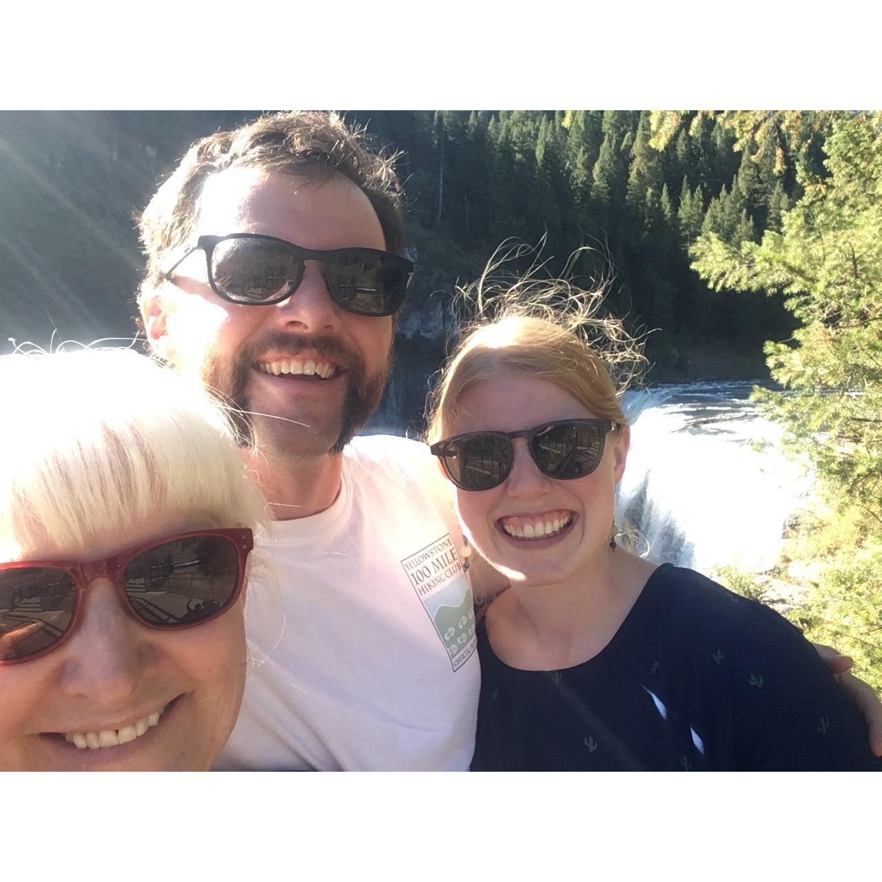 Exploring the greater Yellowstone area with Landis’ mom.