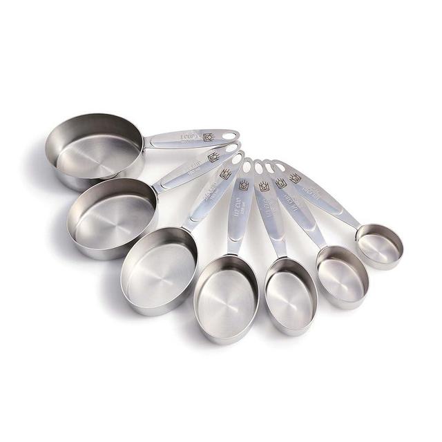 King Arthur Baking Company Easy Scoop Oval Measuring Cups, 18/8 Stainless Steel, 7-Piece Set