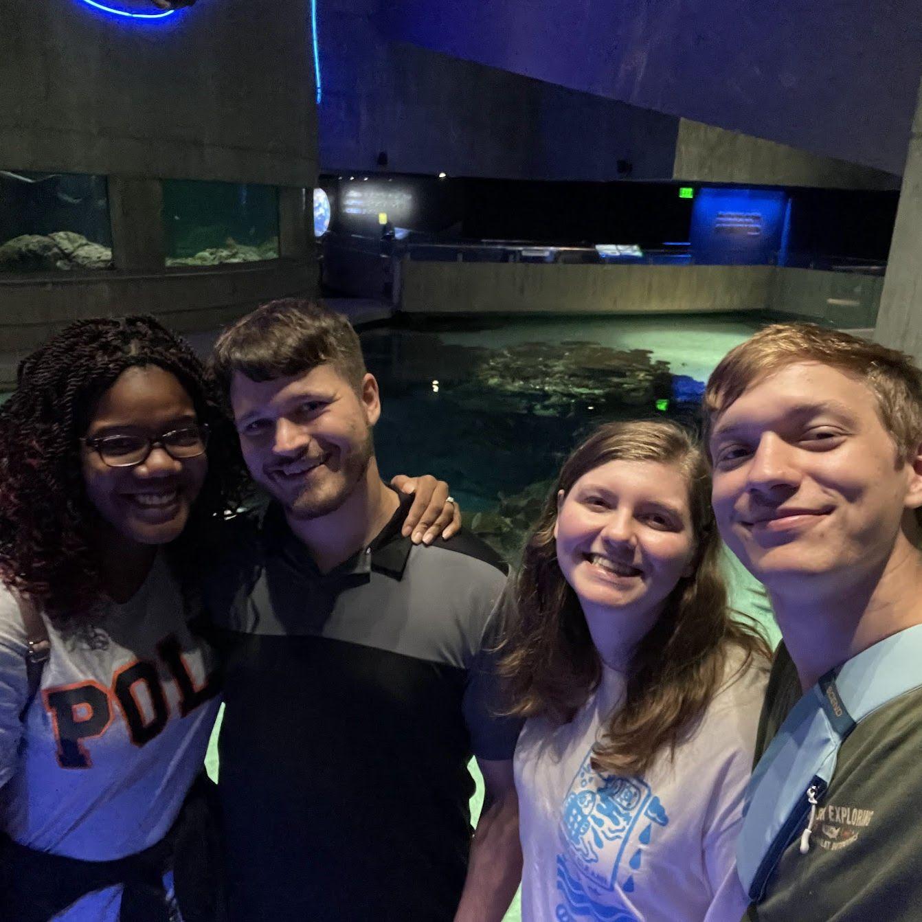 Having fun at the Baltimore Aquarium