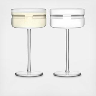 Horizon Champagne/Cocktail Saucer, Set of 2