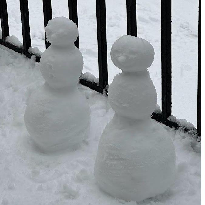 Snowmen in our first apartment