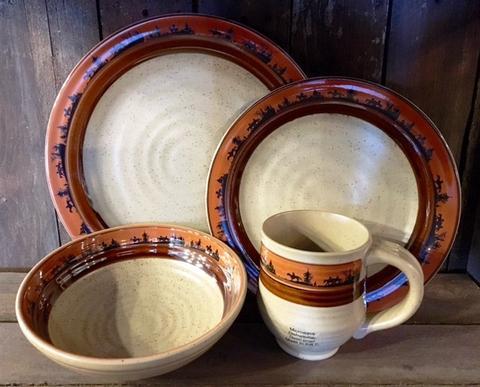 "Cowboy" Western 16-Piece Dinnerware Set