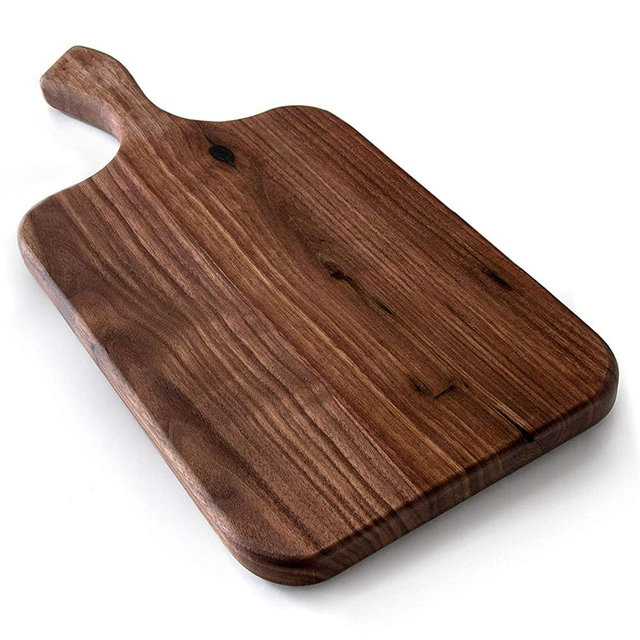 Brazos Medium Organic Wood Cutting Board Used for Chopping and as A Charcuterie Platter, Dark Walnut