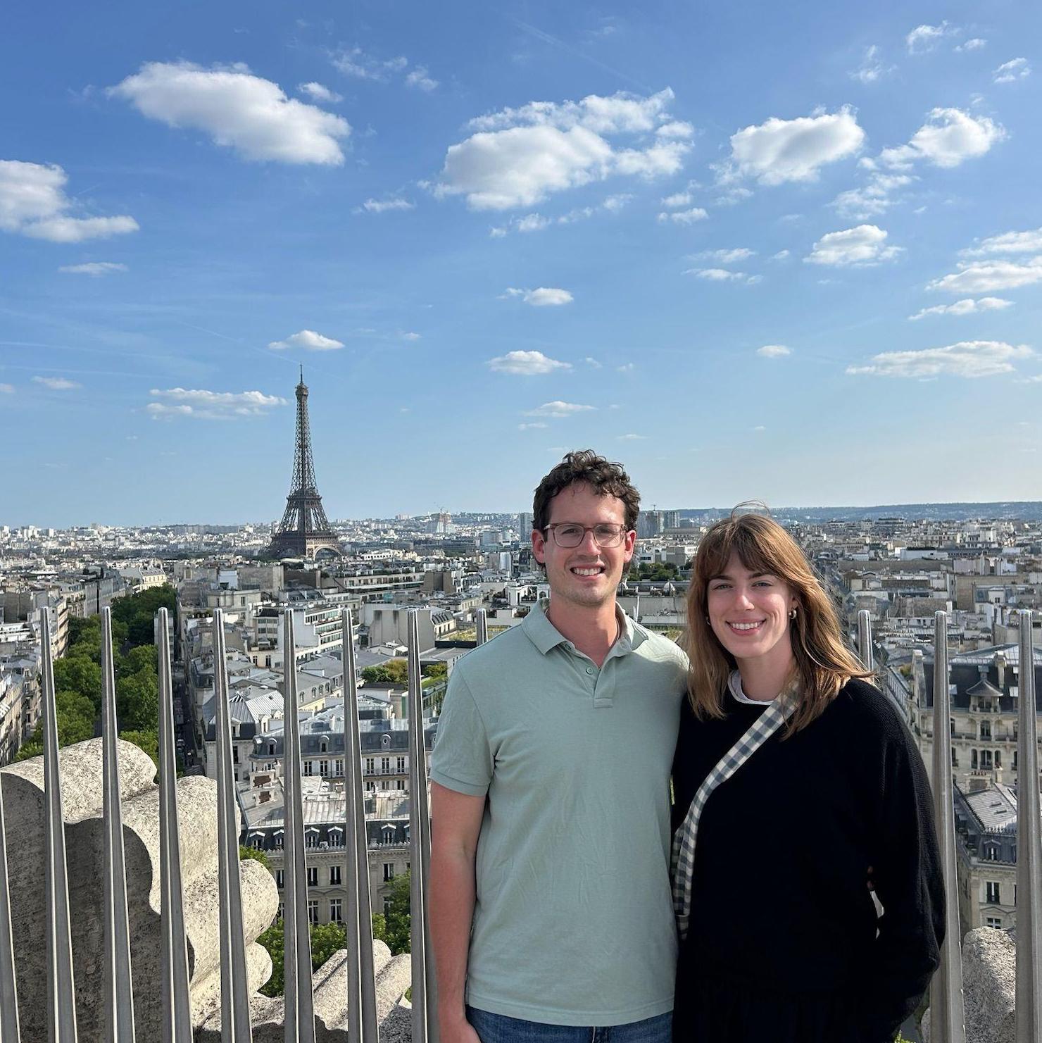 Although John-Luc and Grace did not mean to buy tickets to climb the Arc de Triomphe, the view at the top was their favorite moment in France.