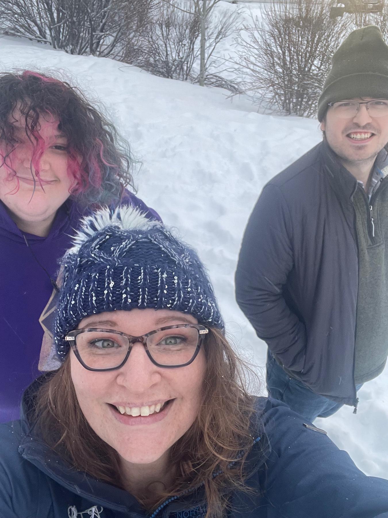 Family trip to Lake Tahoe during winter.