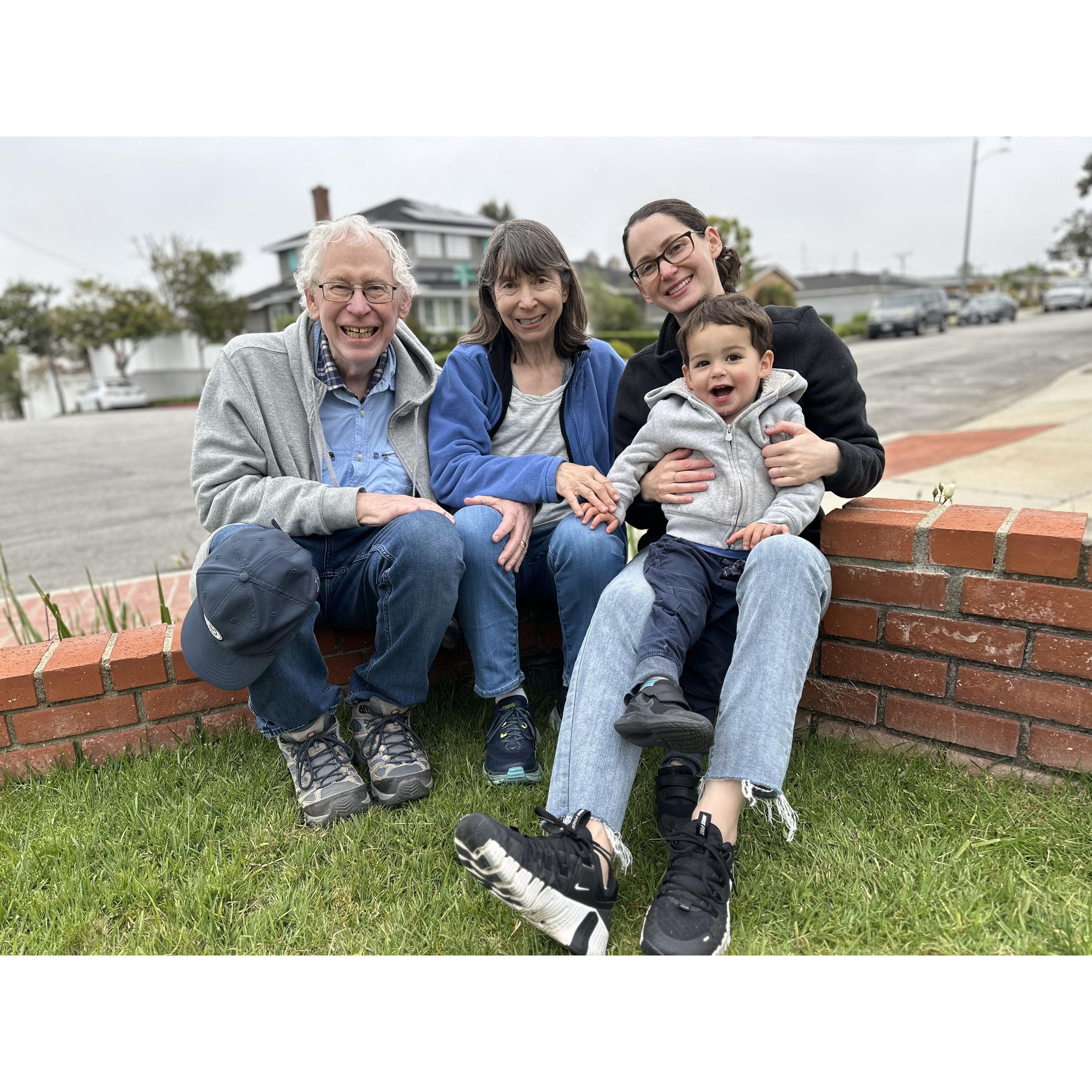Stan's  brother in law Bruce, sister, Susan, niece Amy and grand nephew, Miles.