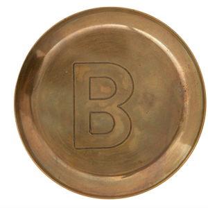 Brass Alphabet Coasters - Letter B