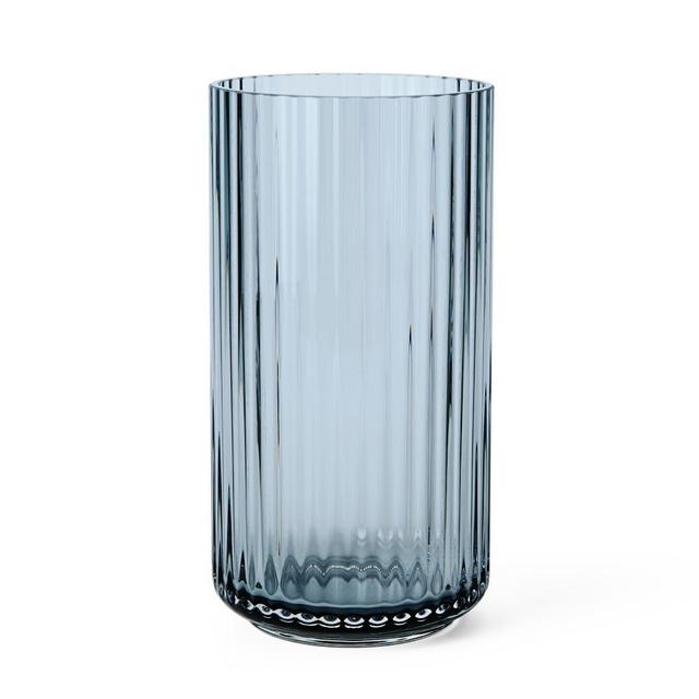 Lyngby Mouth Blown Glass Vase Glass, Midnight Blue, 8.1 " x 4.3"