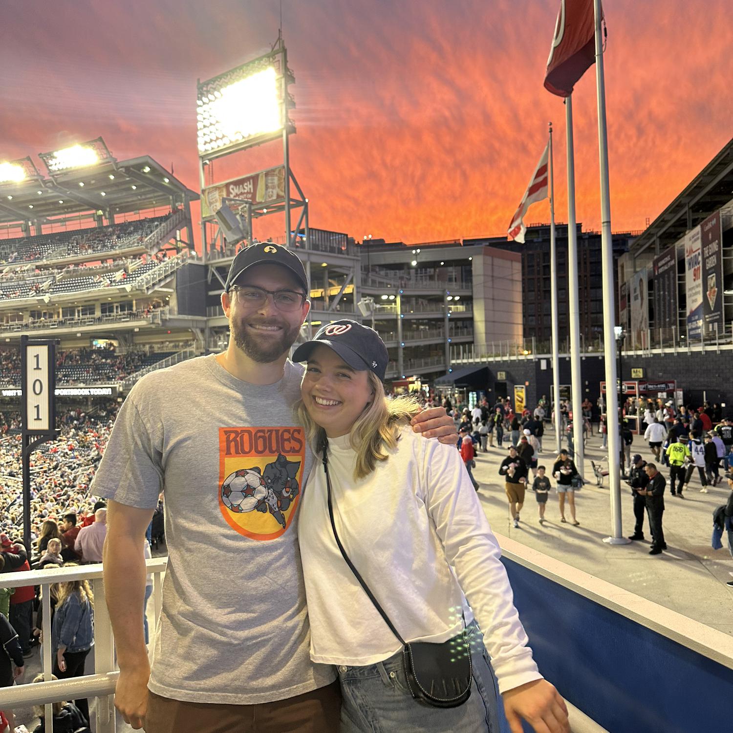 Nats game - we love sporting events in DC!