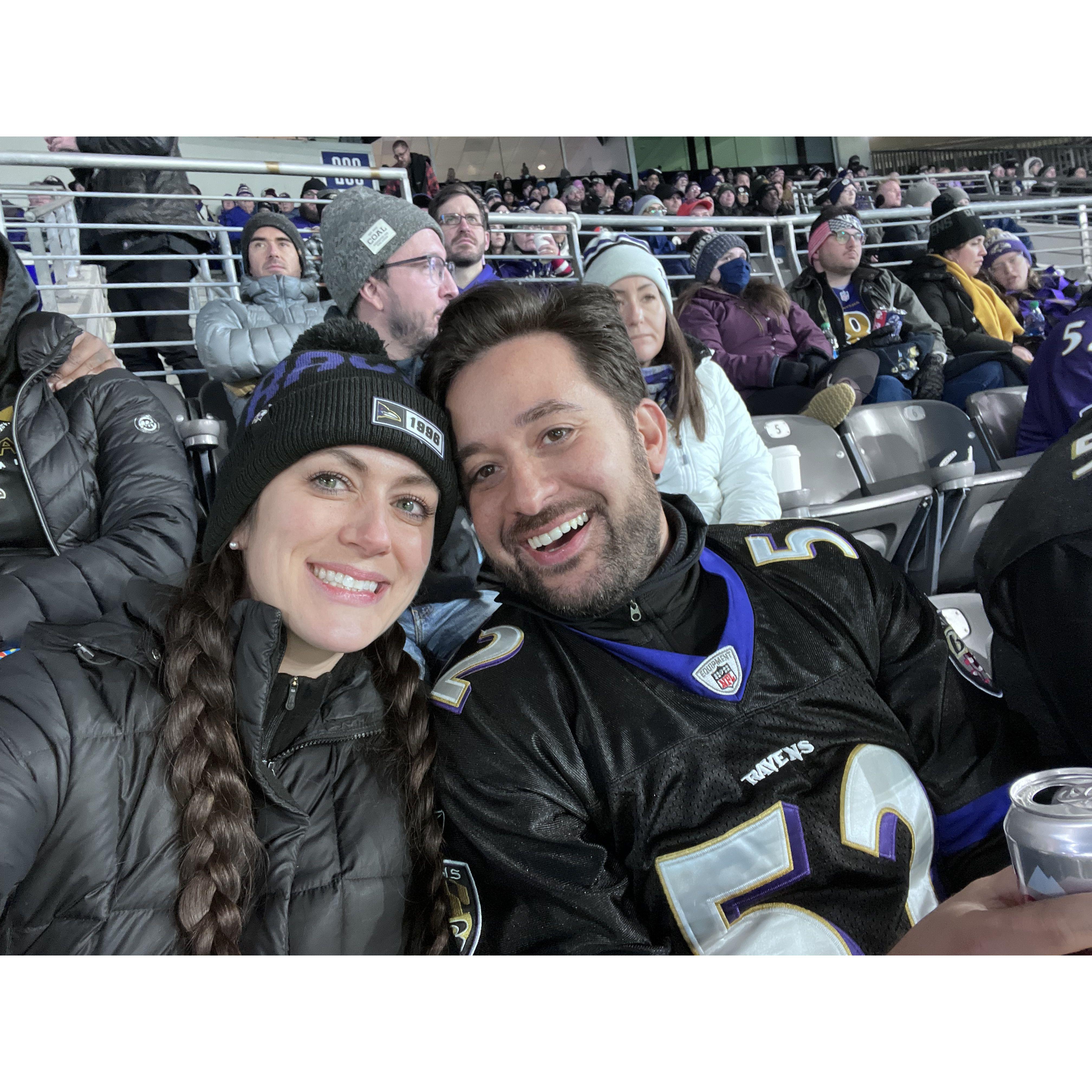 You can find us at all the home games, go RAVENS!