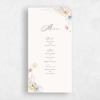 Beige Wedding Menu - Almada