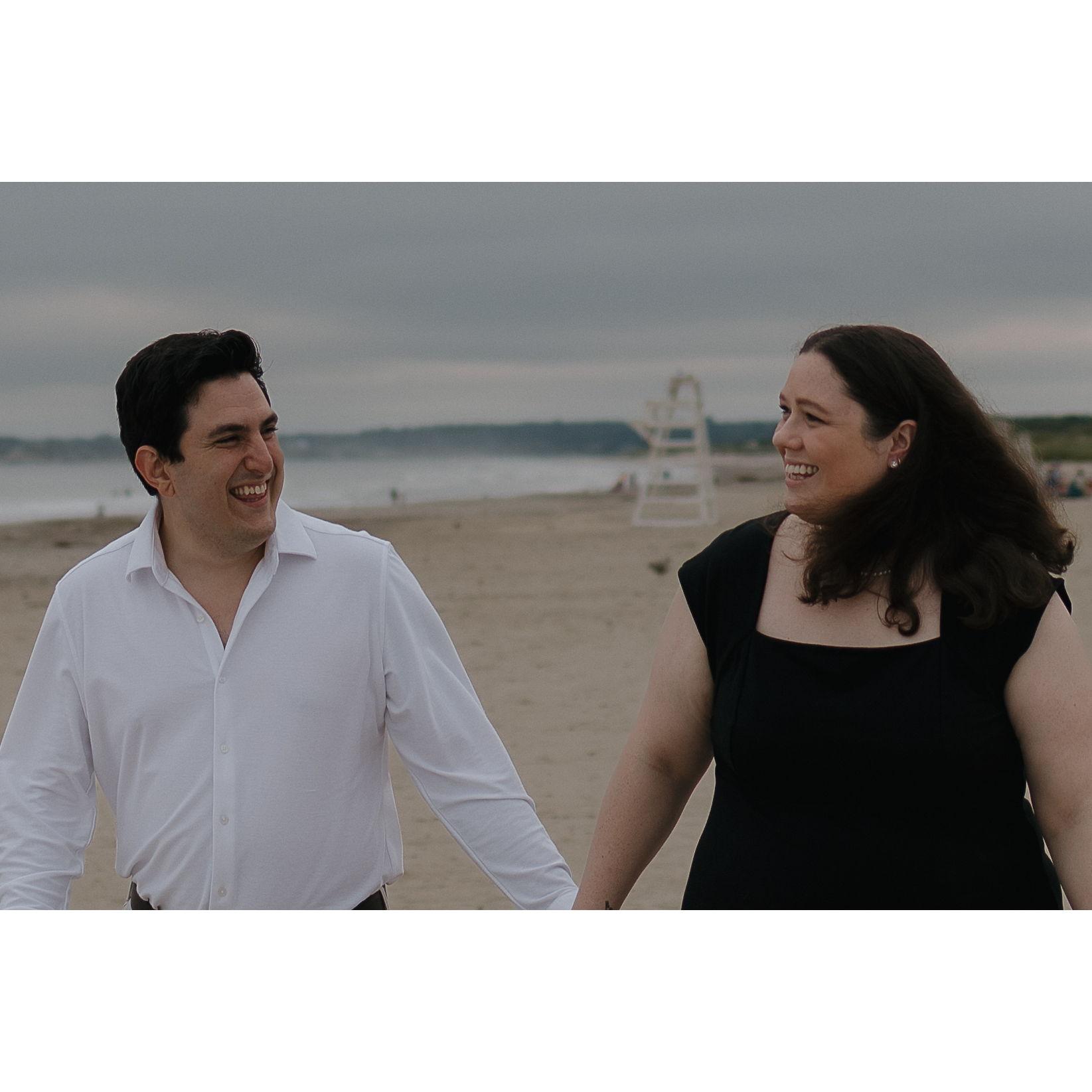 Our engagement photoshoot at Horseneck Beach in Westport, MA.