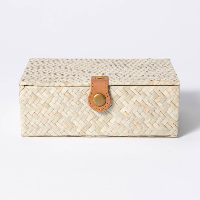 2.5" x 7" Pandan Zig-Zag Woven Box - Threshold™ designed with Studio McGee