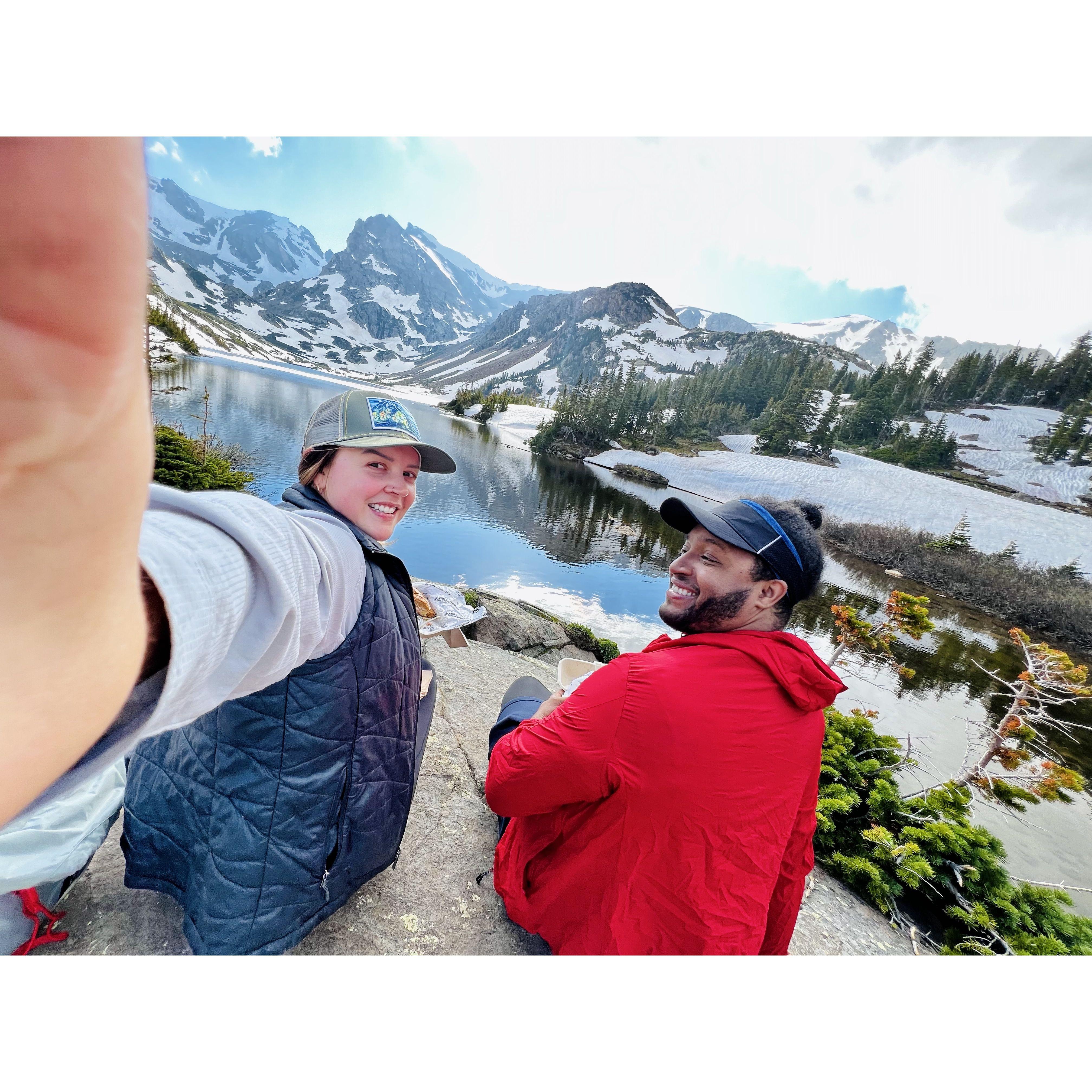One of Johnathan's favorite hikes - Lake Isabelle, June 2023