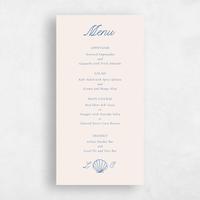 Blue Wedding Menu - Boracay