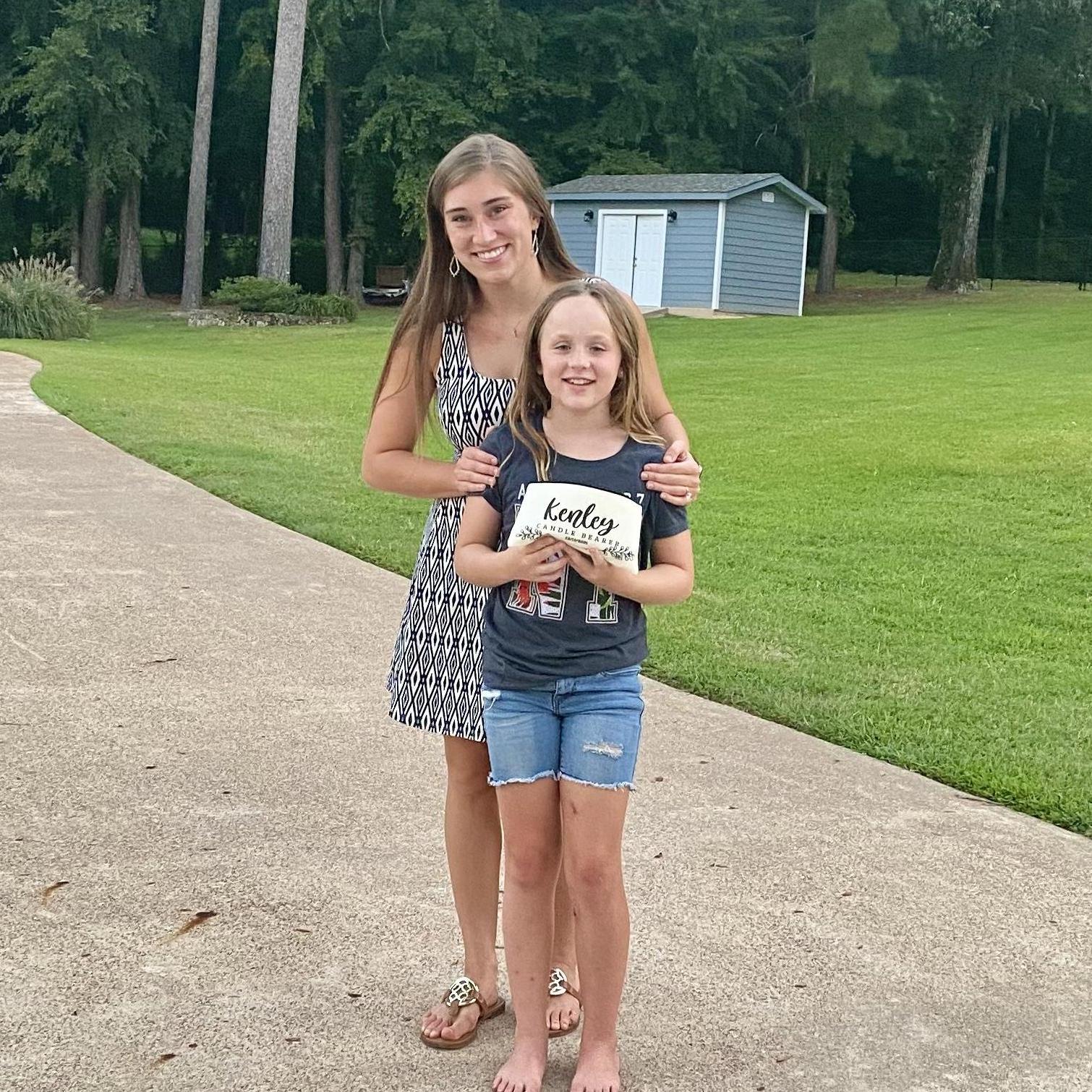 Our candle bearer, Kenley, said yes!