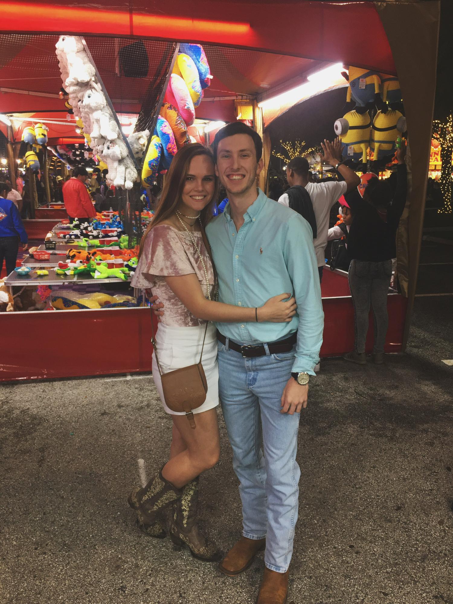 Our first (official) date! This was at the HLSR. I had left our tickets to Alan Jackson 3 hours away. Just when we thought we were out of luck, a lady asked if we wanted 2 tickets to the same show!