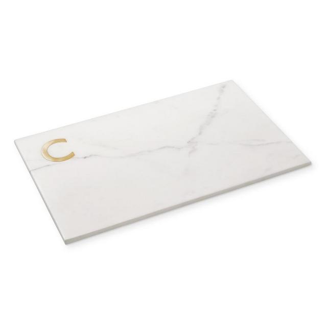 Marble & Brass Monogram Board, C