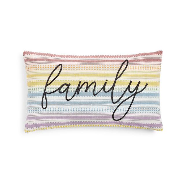 Lacourte Family Pride Rainbow Stripe 14" x 24" Decorative Pillow