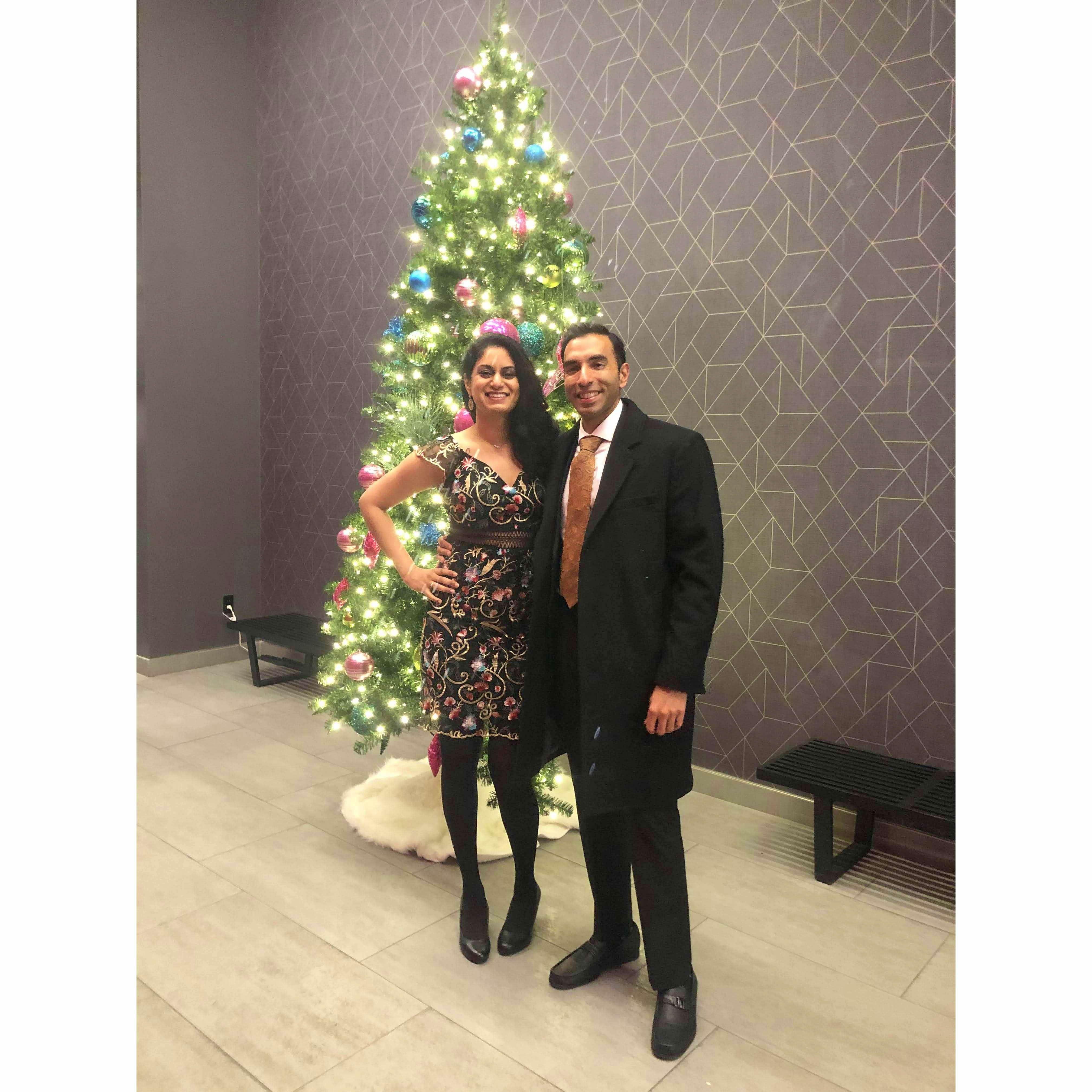 Wedding guests at Christmastime!