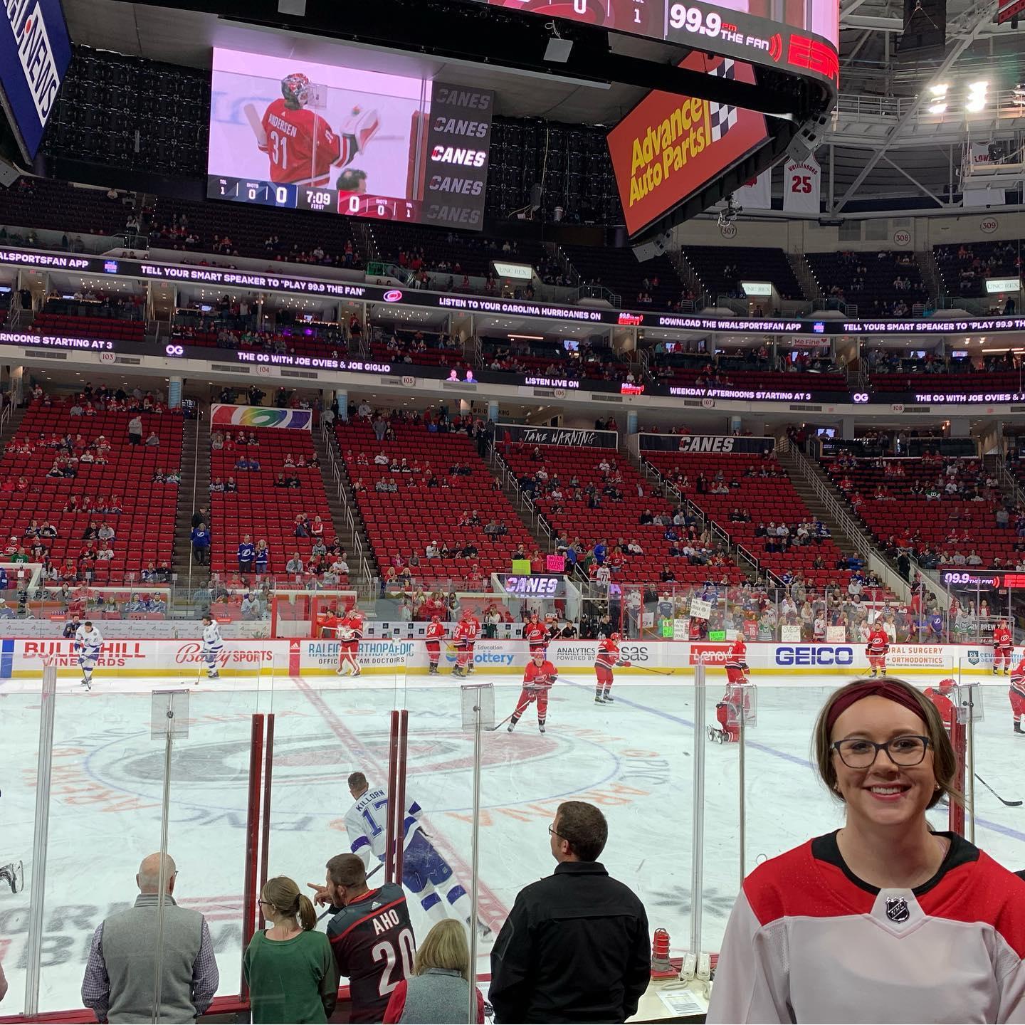 Amy's first NHL Hockey Game