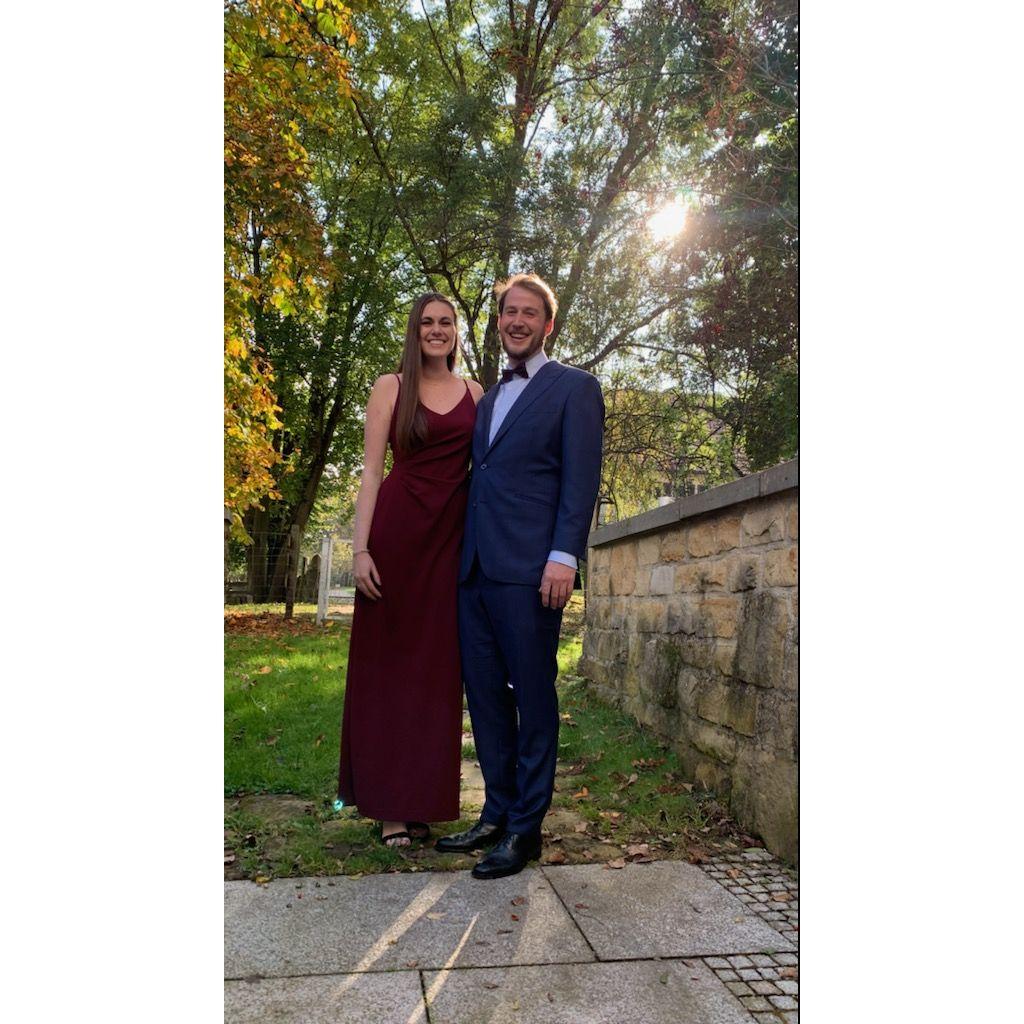 All dressed up at Susi and Andy's Wedding!