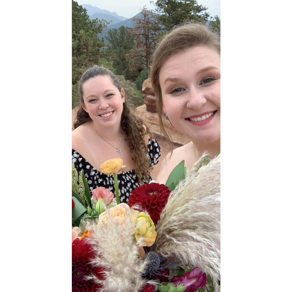 Lauren and Katie on Lauren's Wedding Day!