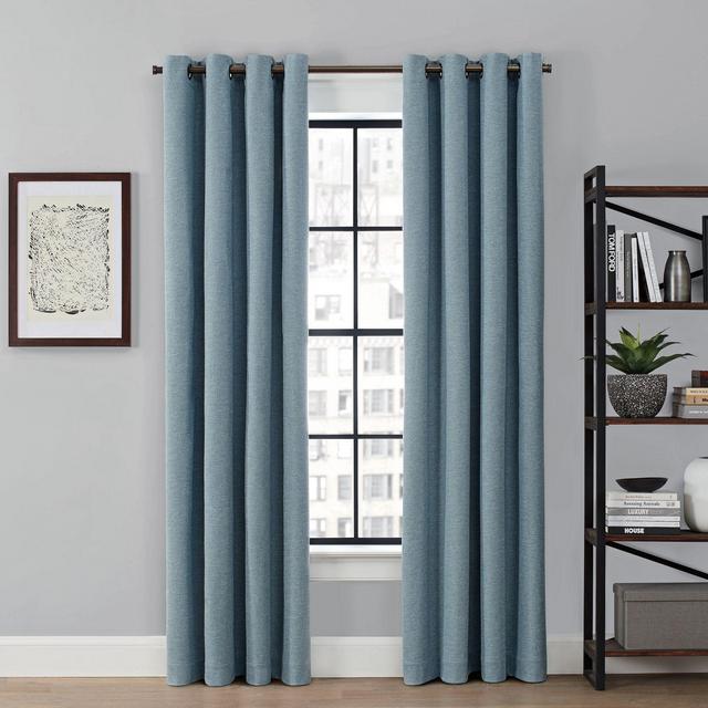 Brookstone® Saville 95-Inch Grommet 100% Blackout Window Curtain Panel in Blue