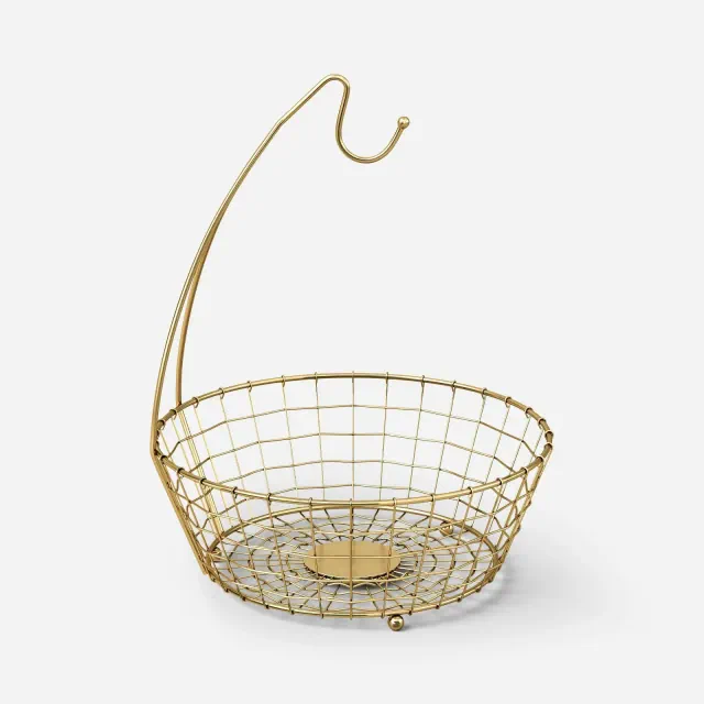 Gold Wire Fruit Basket + Hanger Gold - Threshold™