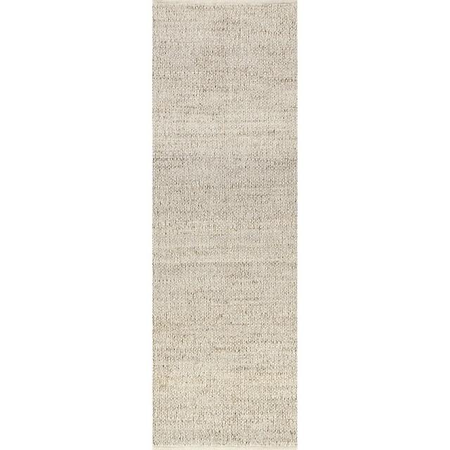 nuLOOM Elfriede Farmhouse Jute Blend Kitchen Runner Rug - Hallway, Entryway, 2' 6" x 10', Natural