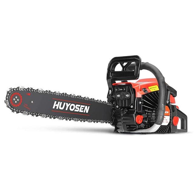 HUYOSEN 45CC 2-Stroke Gas Powered Chainsaw, 18-Inch Chainsaw, Cordless Handheld Gasoline Power Chain Saws for Cutting Trees, Wood, Garden and Farm(4518L)