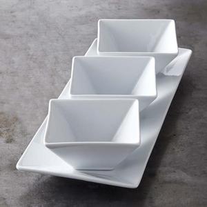 Williams Sonoma Open Kitchen Square Dip Bowl with Tray