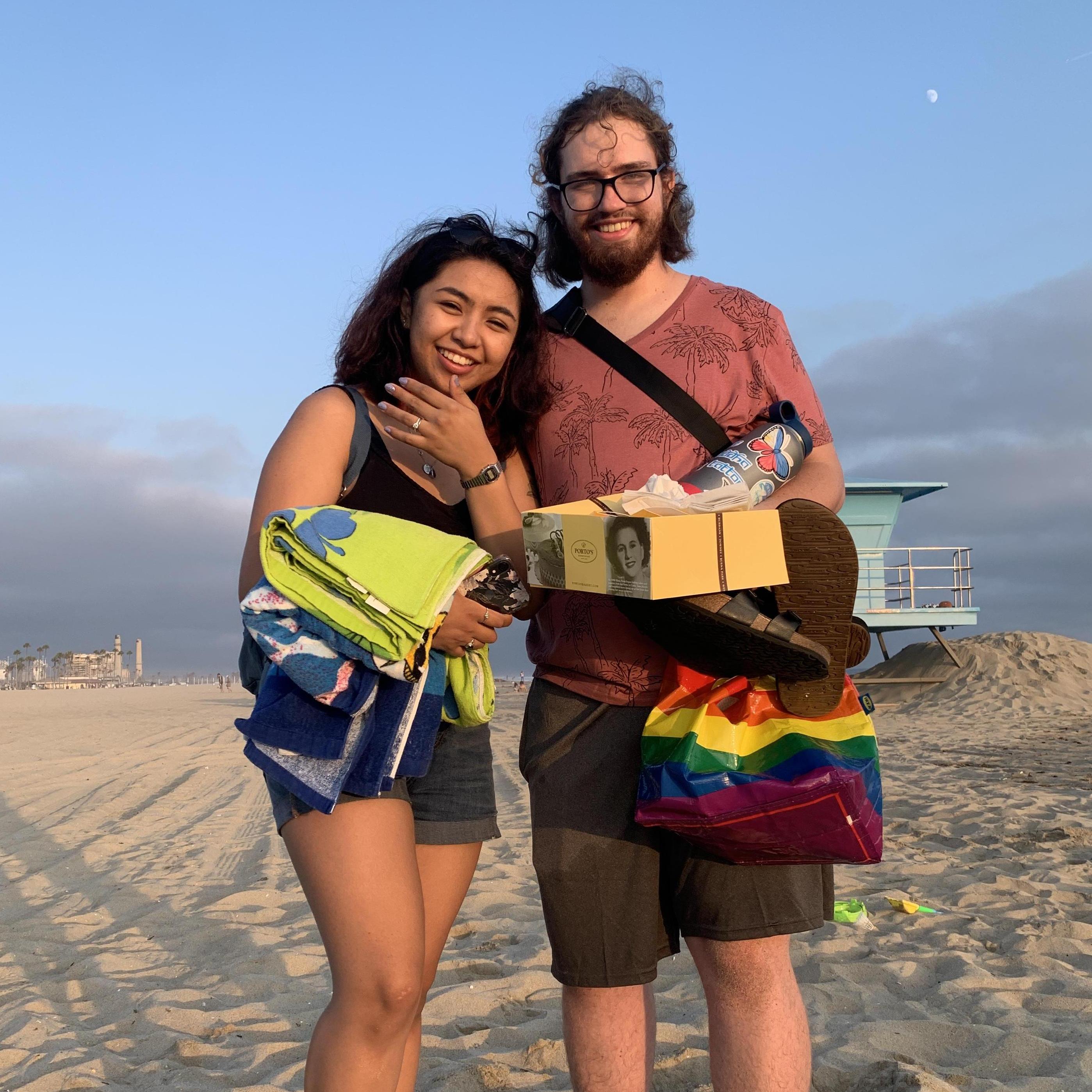 After "yes" at Huntington Beach. Thanks to Nat for helping us capture the moment.