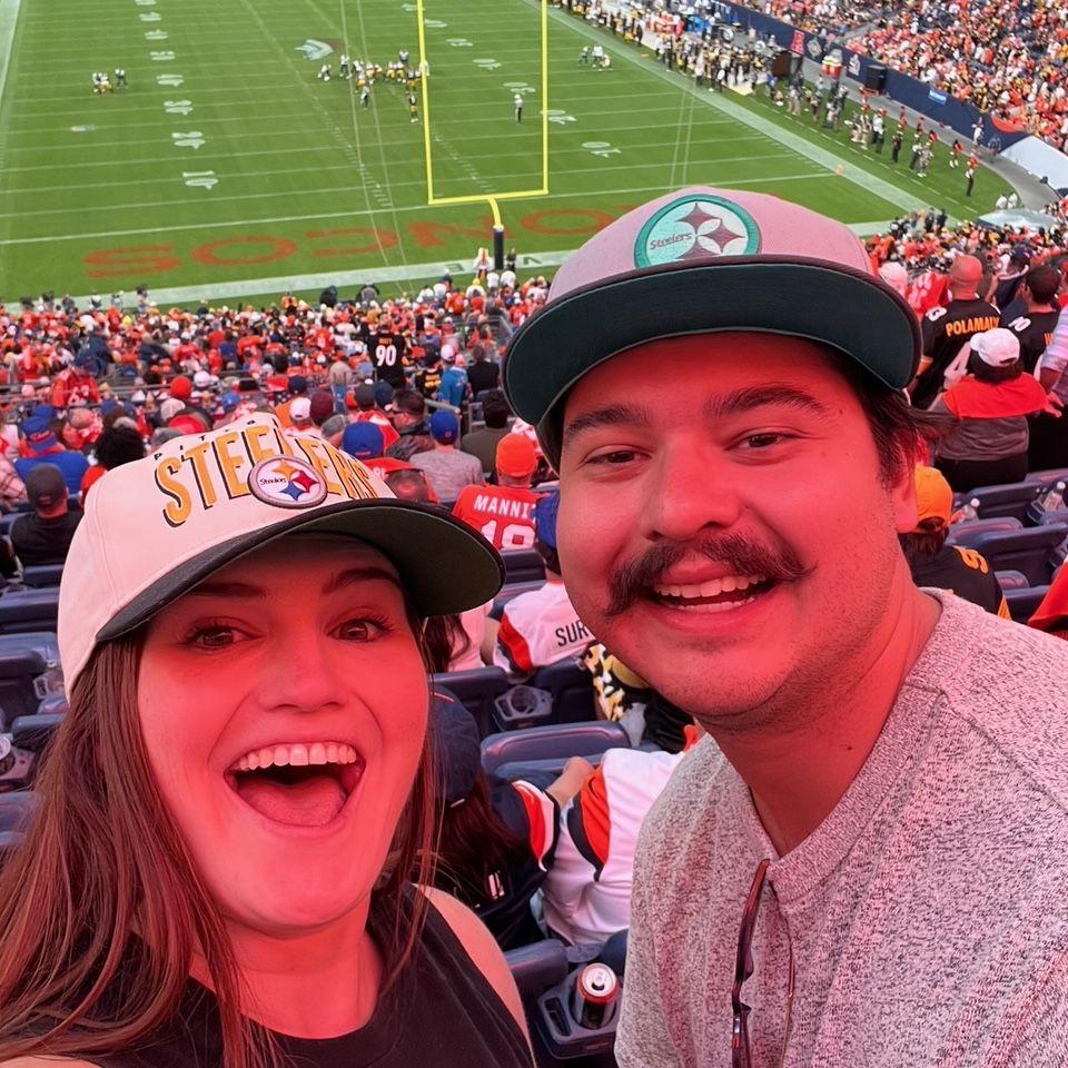 Abel's first Steelers game!