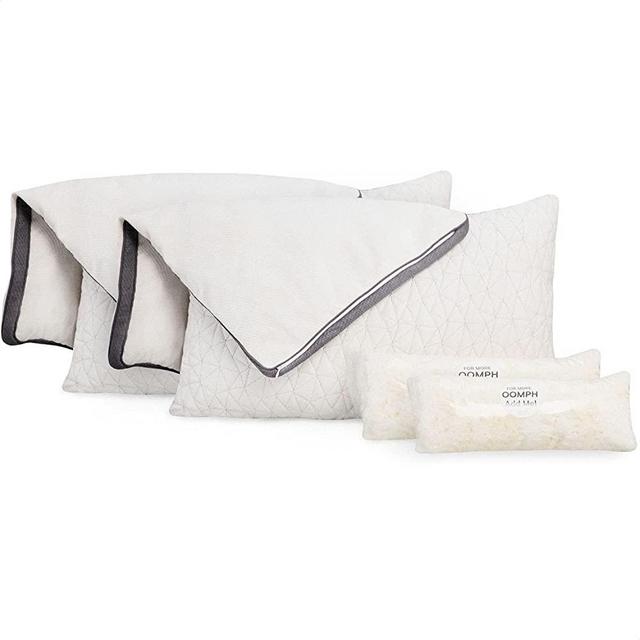 Coop Home Goods - Bundle - 2 Premium Adjustable Loft Pillows and 2 Lulltra Zippered Pillow Protector Covers - King Size
