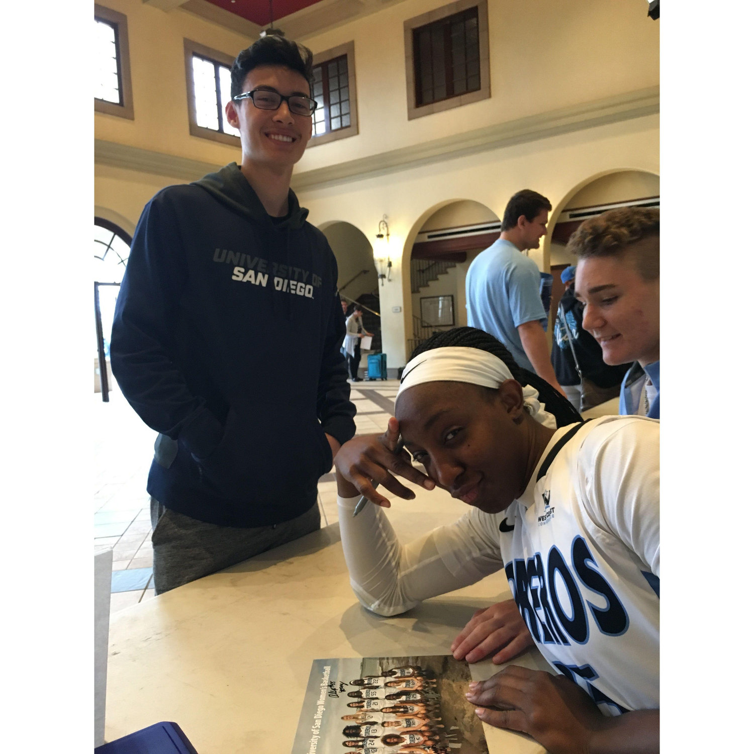 2016: Kat's biggest fan getting an autograph after one of her games
