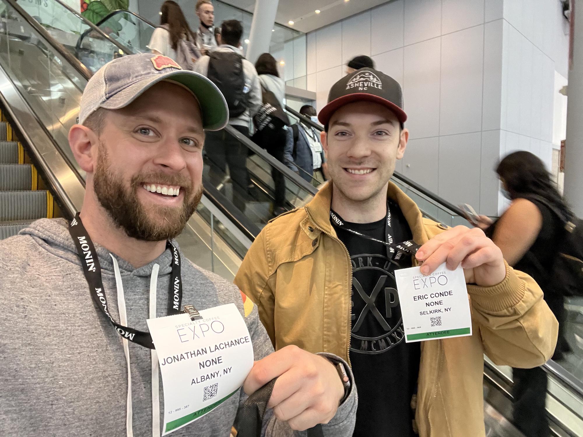 Eric and Jon in Boston for the Coffee Expo!