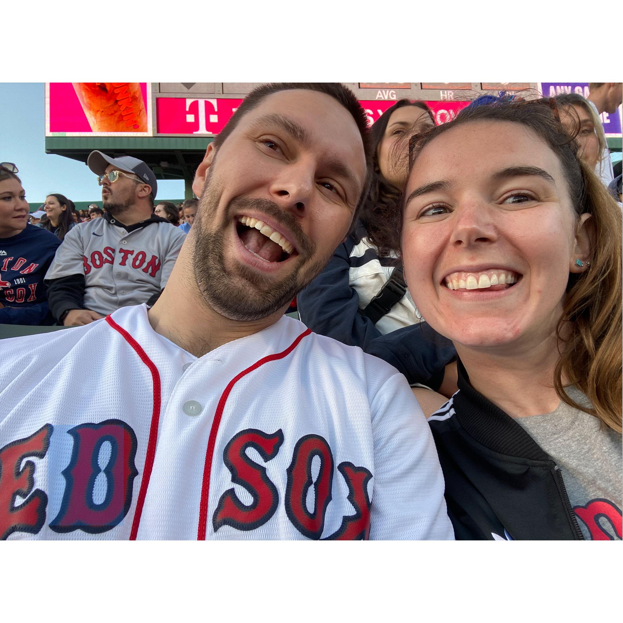 When you're just trying to take a selfie but they inconveniently hit a home run