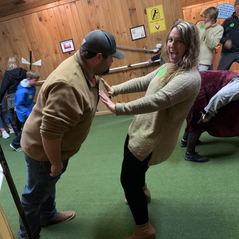 Goofing off at Gravity Hill (something everyone knows we do best)!