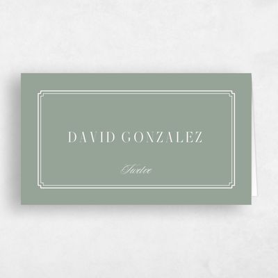 Sage, Green Wedding Place Card - Cillian