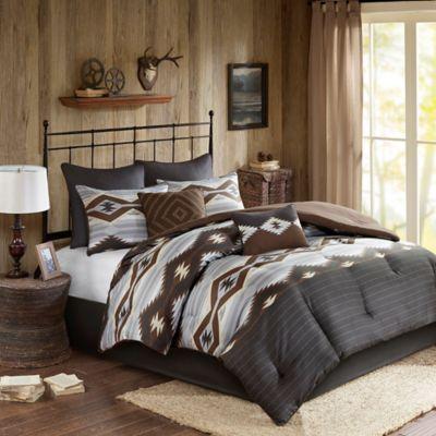 Woolrich® Bitter Creek King Comforter Set in Grey/Brown