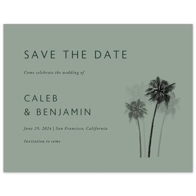 Dark Sage, Green Wedding Digital Save the Date - Anacostia Landscape