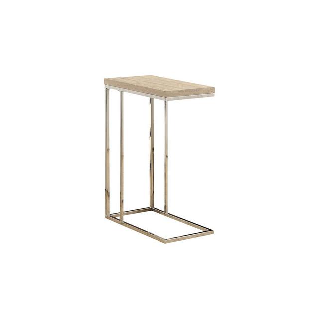 C Shape Metal Accent Table - Natural - EveryRoom